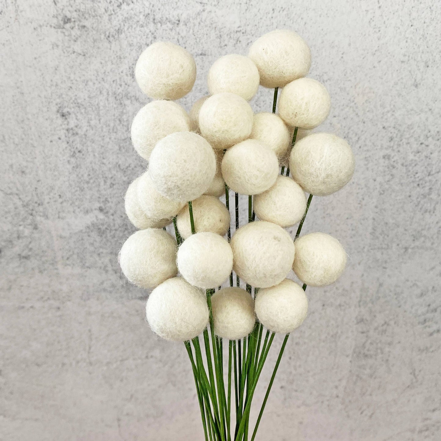 Felt Flower Ball Stem
