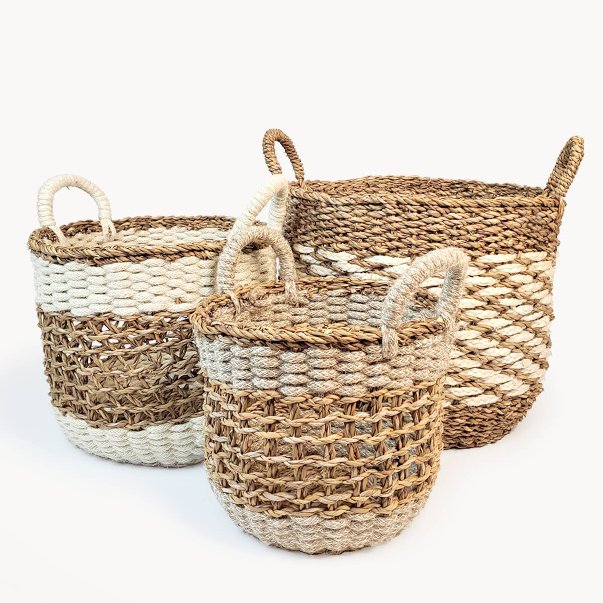 Wicker Mesh Basket Set 3PC
