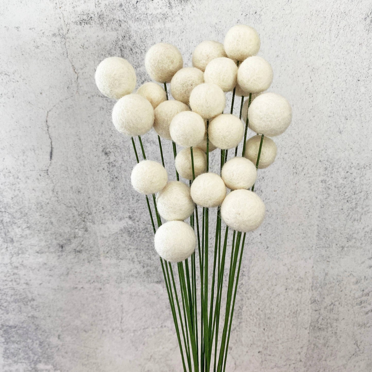 Felt Flower Ball Stem