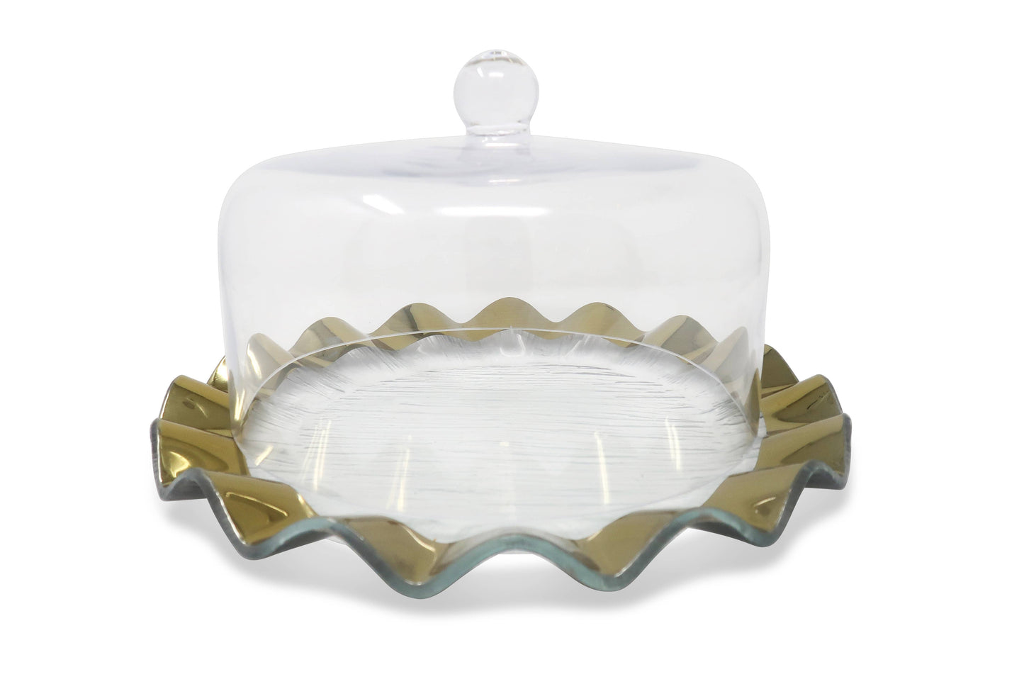 Gold Scalloped Cake Dome