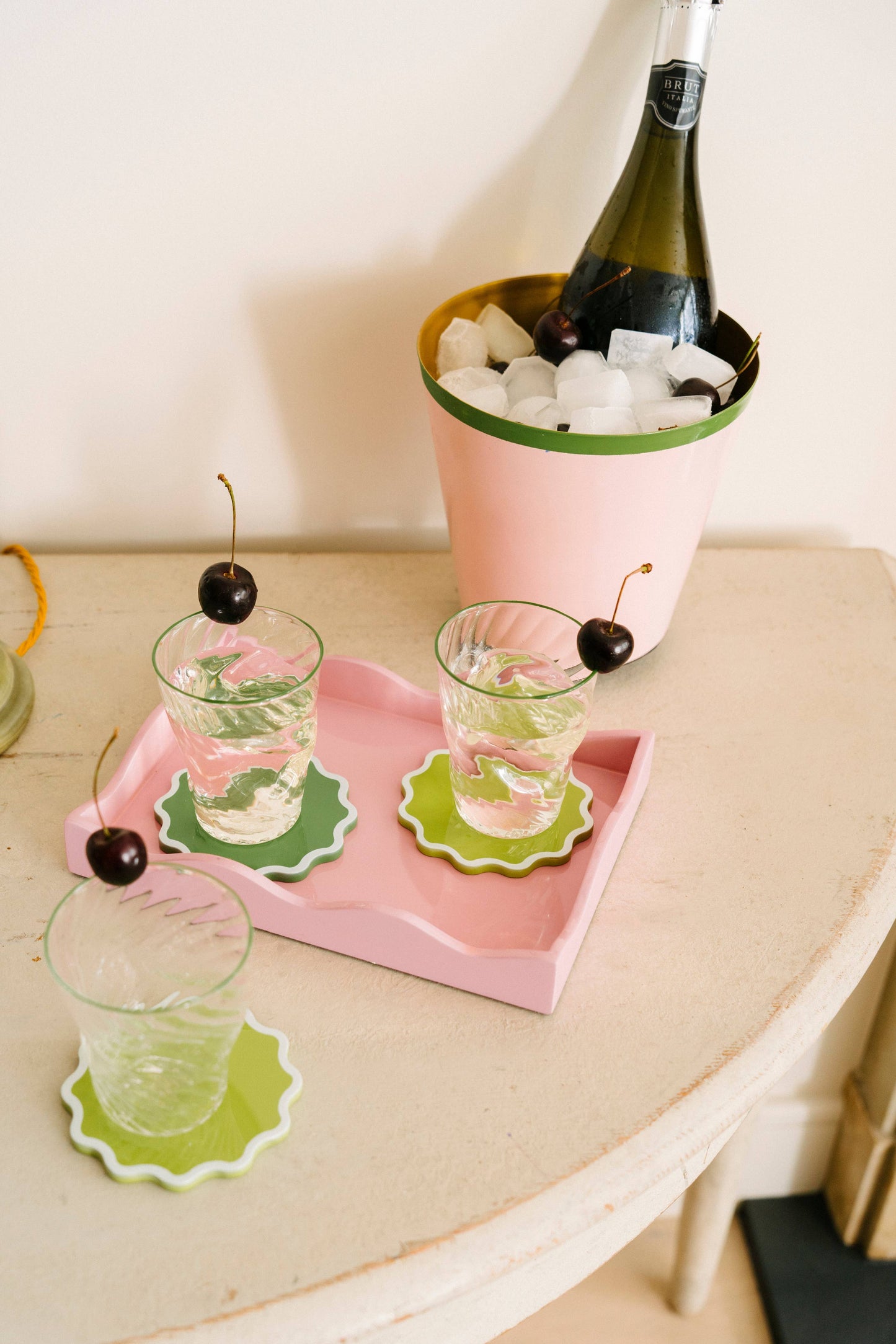 Victoria Coaster Set - Pale Pink