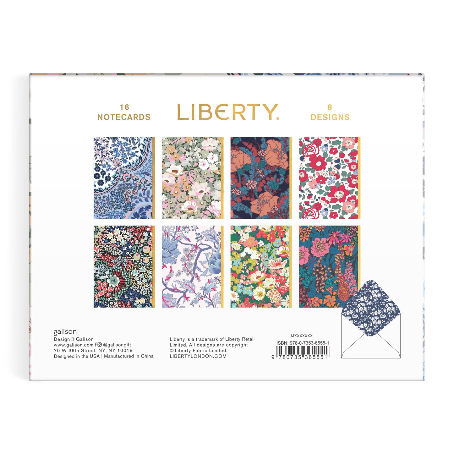 Liberty Floral Stationery - Blue