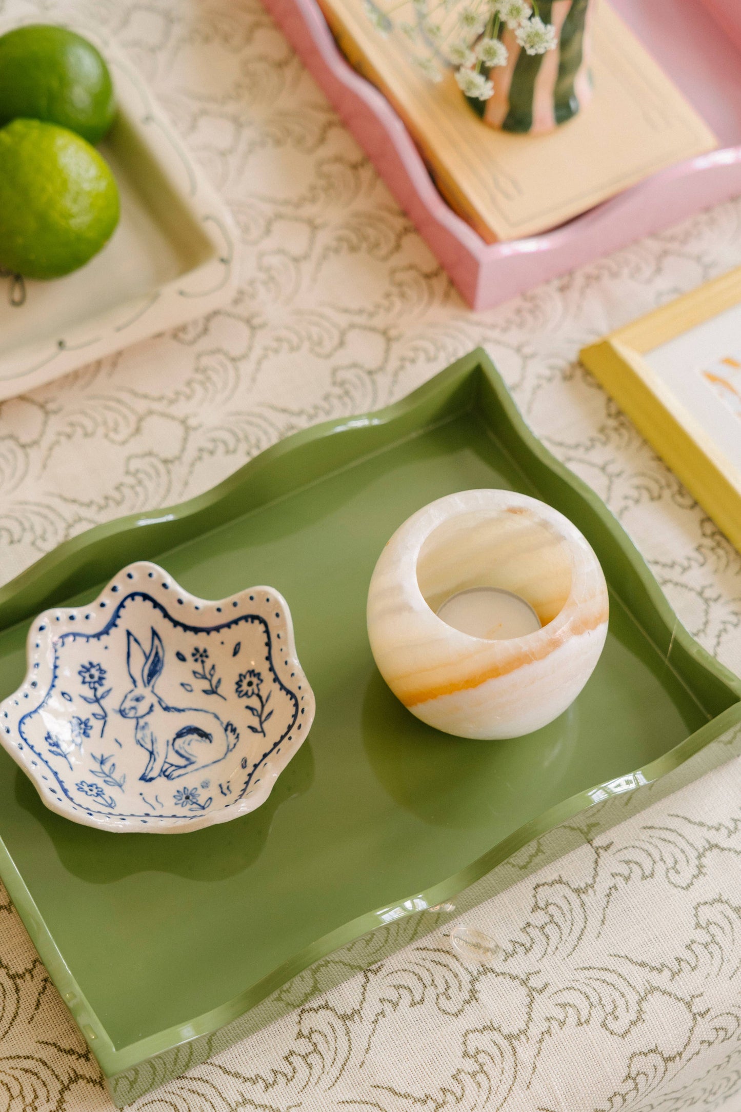 Allegra Tray - Pink