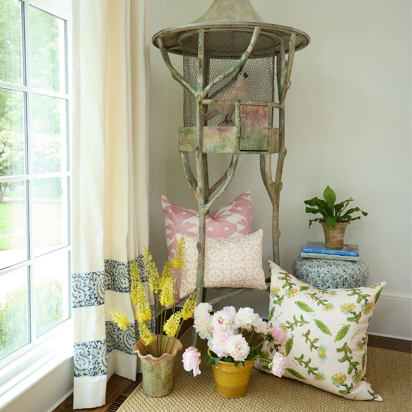 Porto Tiles Blush Pillow