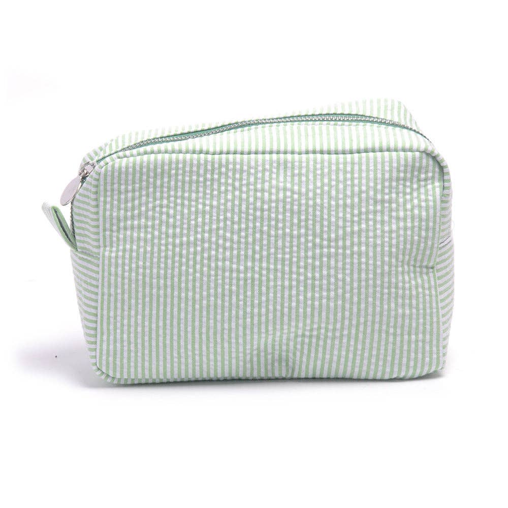 Striped Cosmetic Bag: Pink