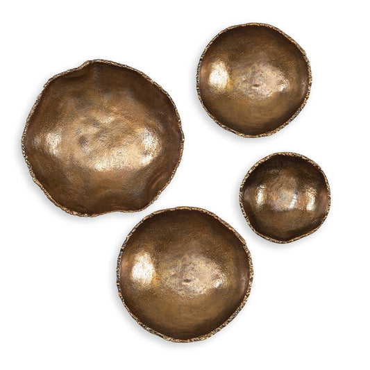 Brass Coin Wall Decor 4PC