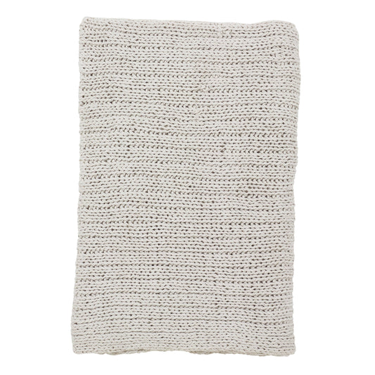 Knitted Ivory Throw