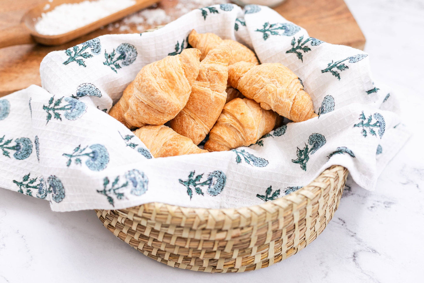 Floral Bread Warmer Basket