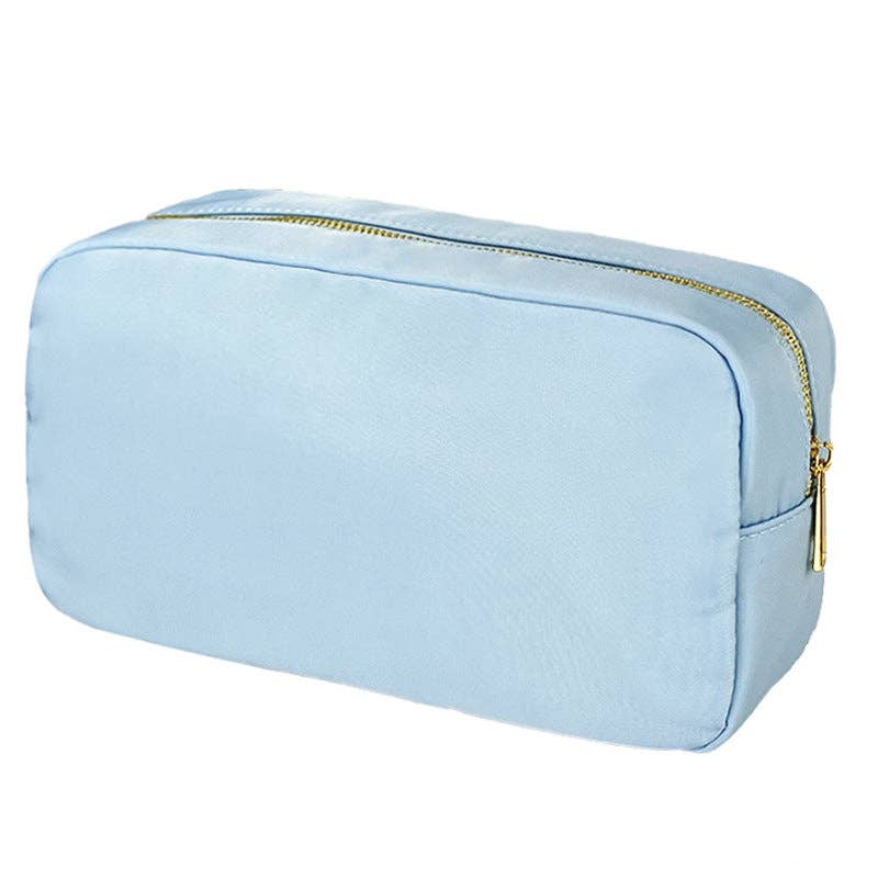 Nylon Solid Color Travel Makeup Bag Organizer: Pink