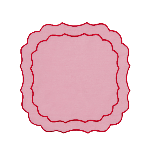 Pink & Red Placemat Set 4PC