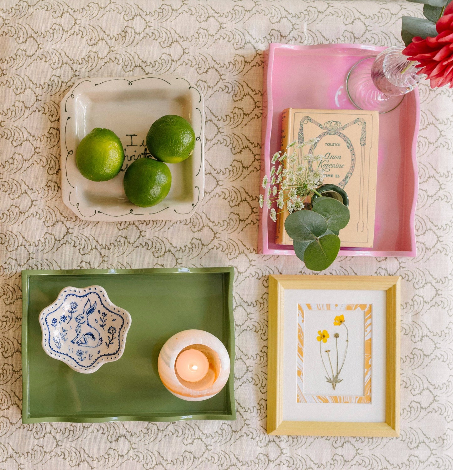 Allegra Tray - Pink