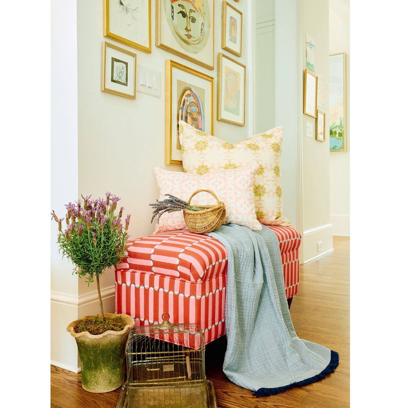 Porto Tiles Blush Pillow