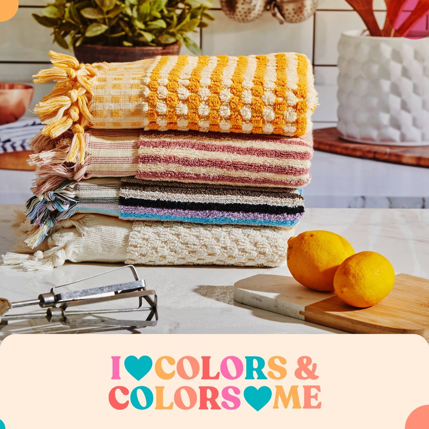Pompom Bubble Hand Towel - Natural