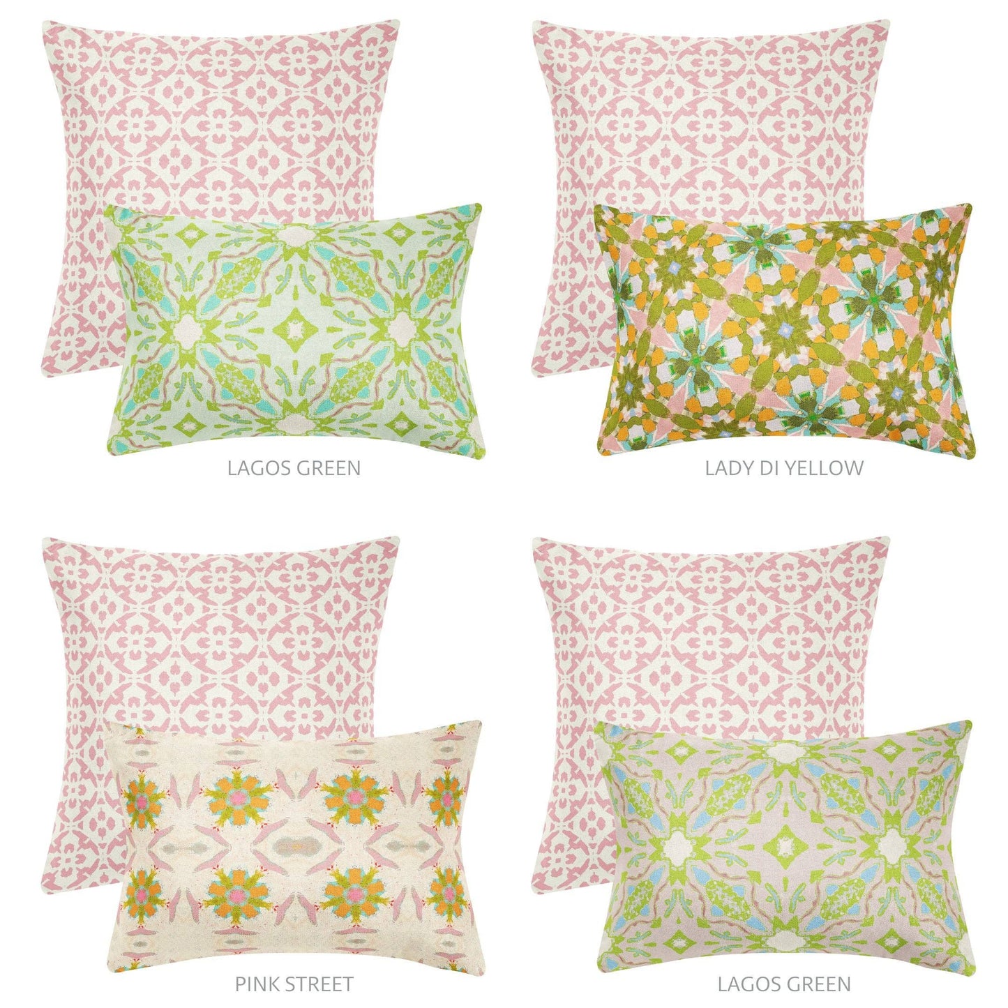 Porto Tiles Blush Pillow
