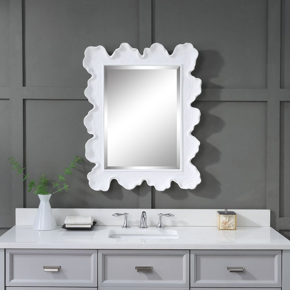 Sea Coral Mirror - White
