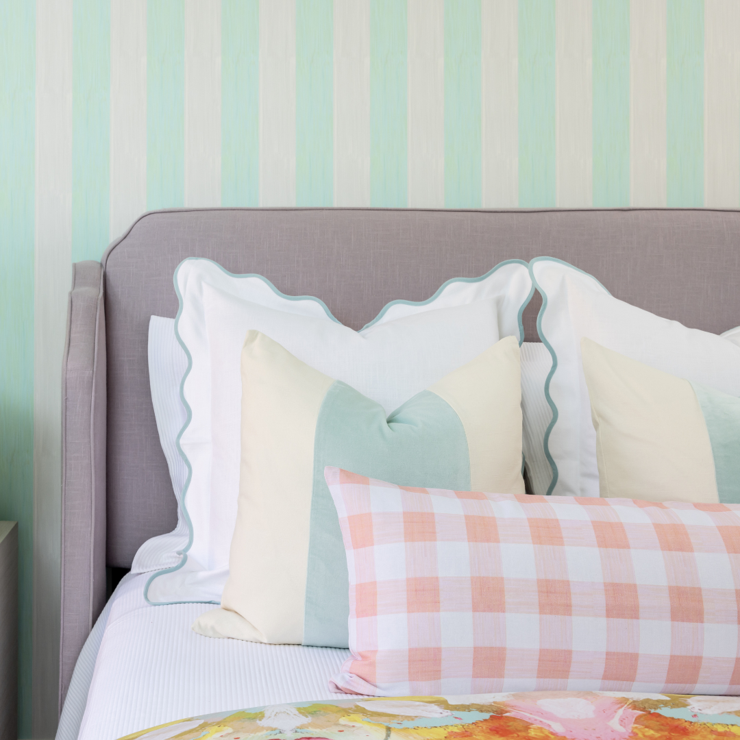 Gingham Pink Pillow Cover