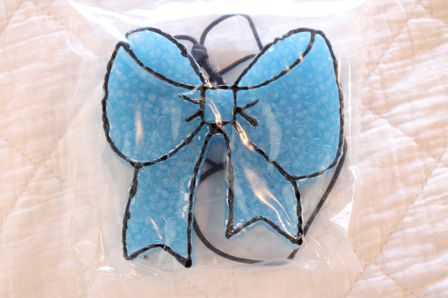 Ella's On Main Car Freshie - Blue Bow