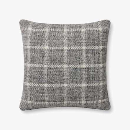 Magnolia Home Grey Plaid Pillow