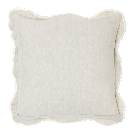 Beige Scalloped Pillow