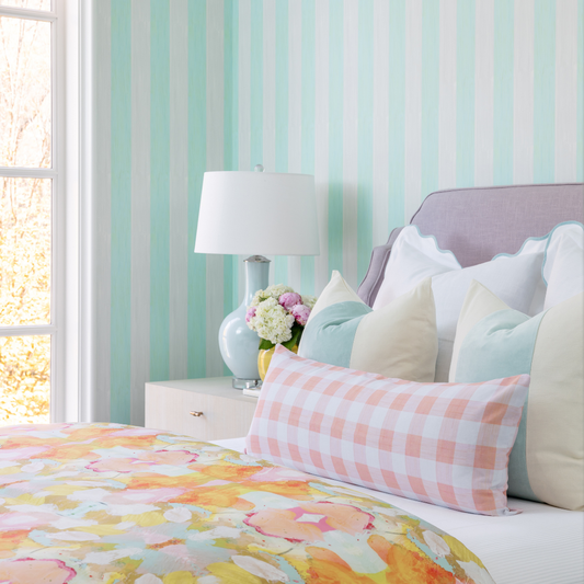Gingham Pink Pillow Cover