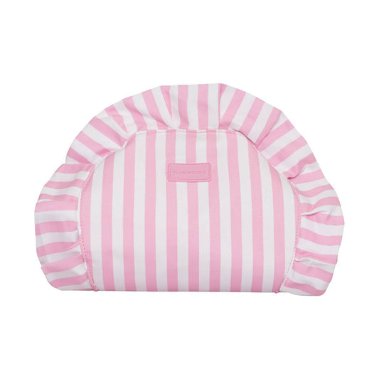 Pink Striped Cosmetic Bag