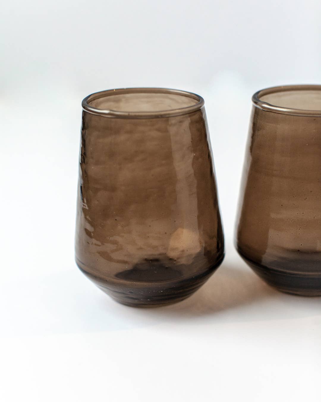 Hammered Glass Tumbler: Set of 2