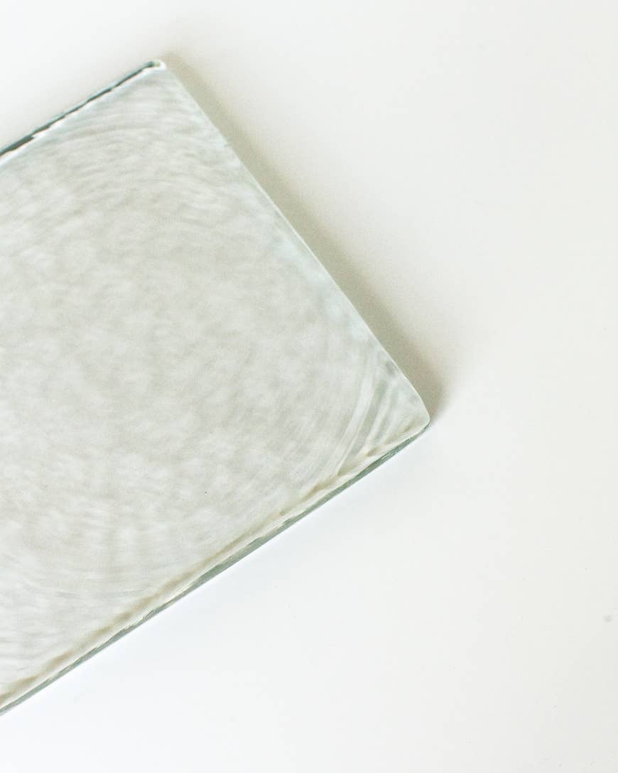 Hammered Glass Tray - Clear