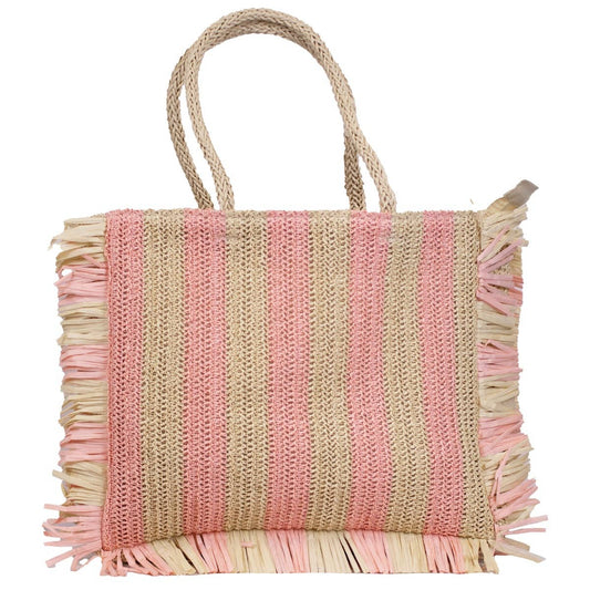Excursion Tote - Natural/Pink