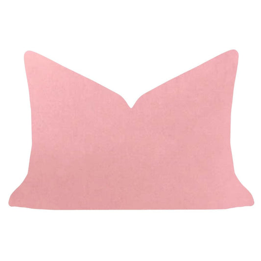 Blush Pink Velvet Lumbar Pillow