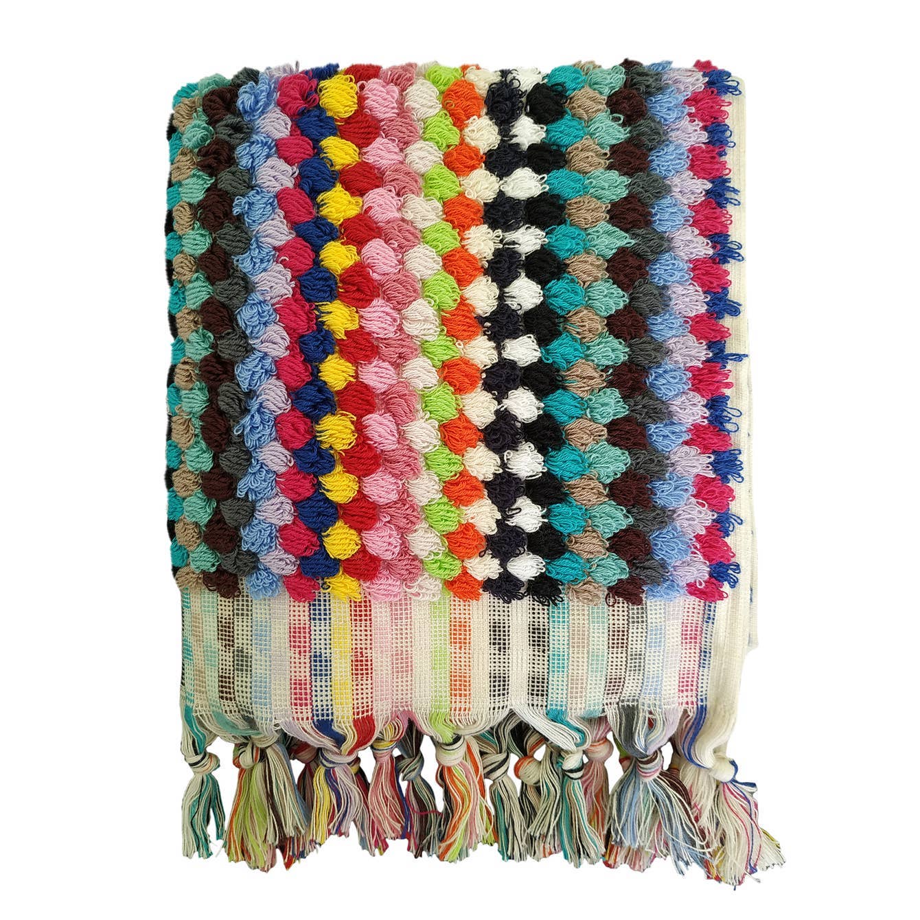 Pompom Bubble Hand Towel - Rose