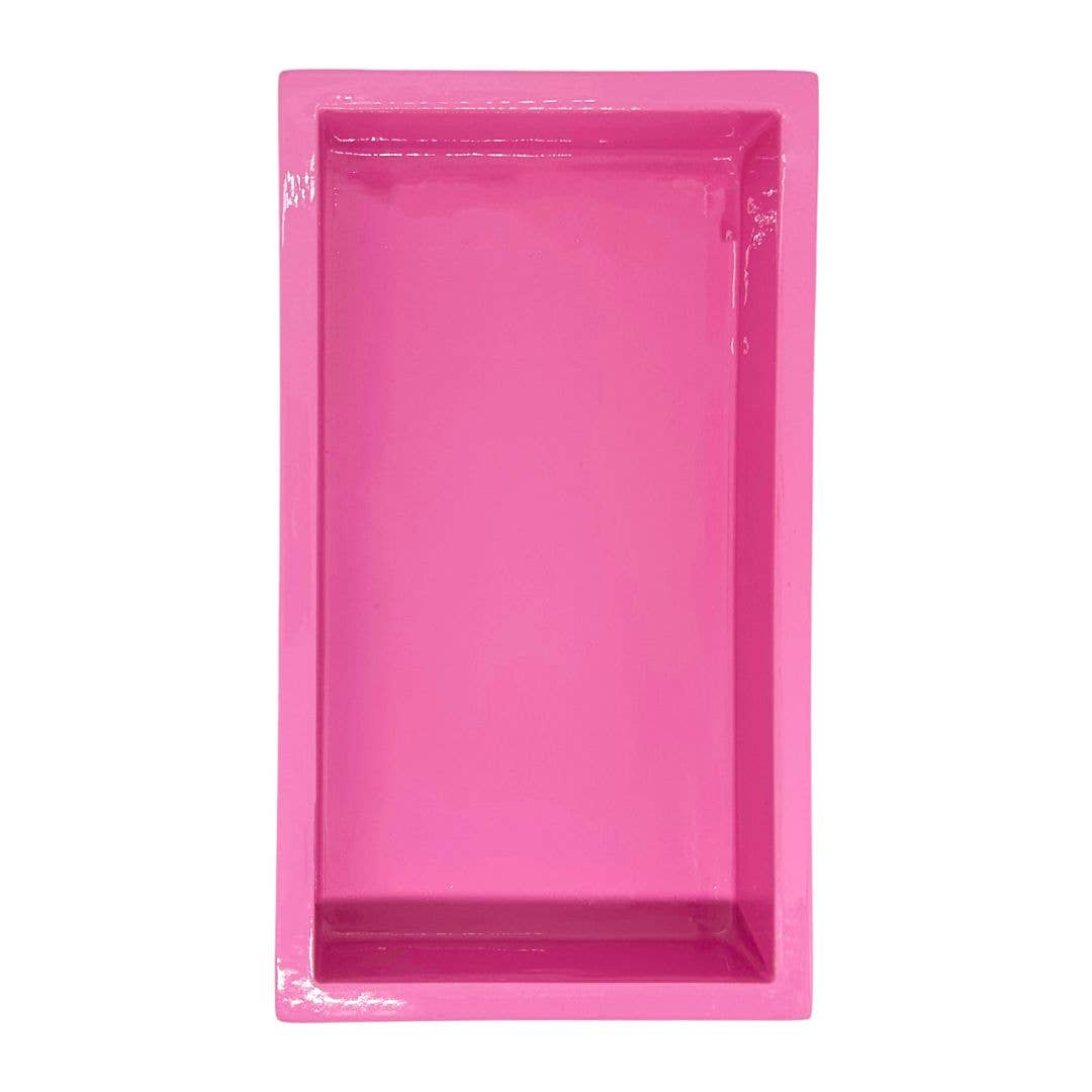 Hot Pink Bamboo Towel Holder