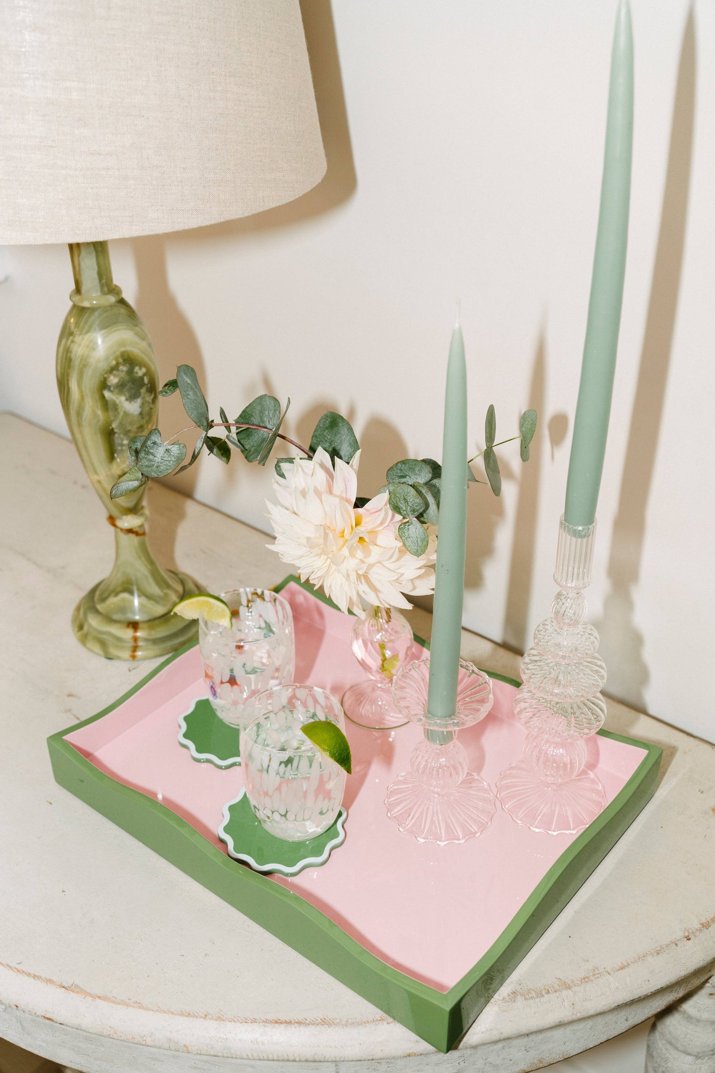 Victoria Coaster Set - Pale Pink