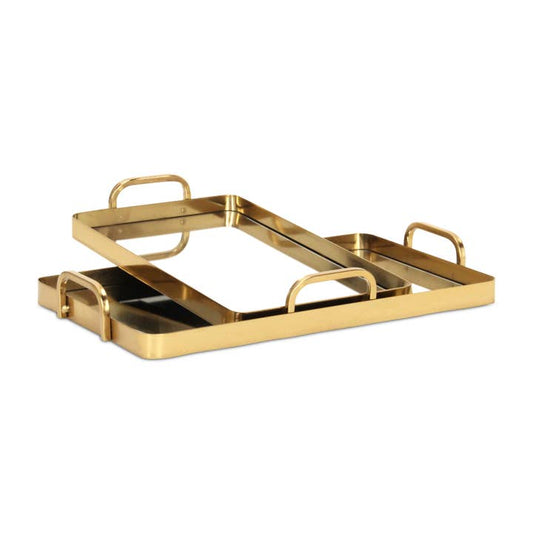 Gold Mirrored Tray Small