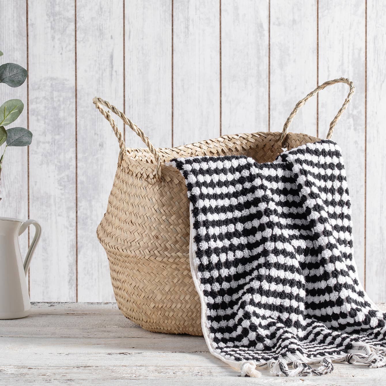 Pompom Bubble Hand Towel - Rose