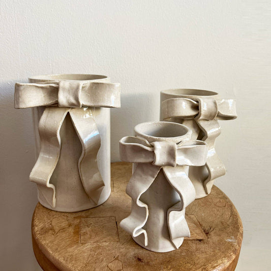Ribbon Bow Vase: Small