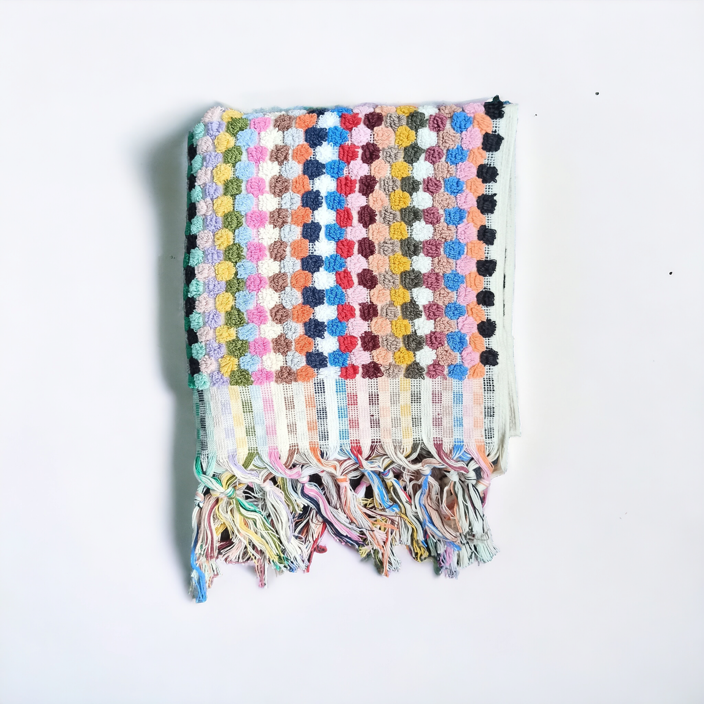 Pompom Bubble Hand Towel - Rose